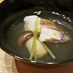 日本料理 e. - ハタの葛打ちのお吸い