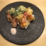 旬菜 おぐら家 - 足赤海老の天ぷら