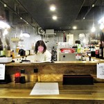 本陣餃子 - カウンター席。　　　　　　2018.11.22