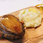 やまぐち - 蝦夷アワビ、
      バチコ(ナマコの卵巣)のリゾット