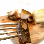 やまぐち - 蝦夷アワビ、
      バチコ(ナマコの卵巣)のリゾット
      
      肝までターップリ