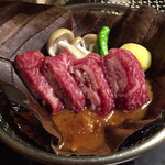 安達屋旅館 - 牛肉の味噌焼き