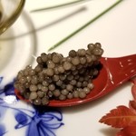 馳走 啐啄一十  - (07)フレッシュキャビア(ラトビア産)
      フレッシュキャビアは塩辛さが控えめだからこそ、より旨みと甘みが楽しめます。
      テタンジェ・プレリュードのキリッ泡にマッチして極上です♪