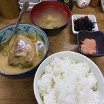 魚力 - さば味噌煮定食(カミ)1050円
