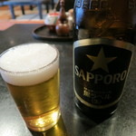 Sobadokoro Kamataya - 瓶ビール（サッポロ生ビール黒ラベル）