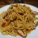 レ ファーブル ボンジュール - 木炭ガニのトマトクリームパスタ