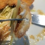 ル ボークープ - しまふぐのフリテュールと曲がりネギのマリネとヴィネグレットソース