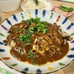 すざわ亭 - ポークソテー　４種のきのことチーズのせデミグラスソース定食(\880)