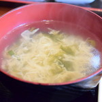 Ganso Gyouza Wagou Gyouza - 【和合焼き餃子定食@税込700円】卵スープ