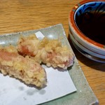 そば膳処 むさしや - ソーセージの天ぷら（１５０円）