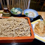 そば膳処 むさしや - 韃靼そば＋大根おろし（１００円）＋かき揚げ（大）２００円