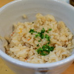 Hanabusa - 【カキフライと御飯セット@1,600円】本日の御飯：かやくご飯