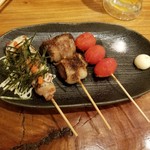 Yakitori Ryou - せせり明太マヨ・しいたけ豚巻・トマト