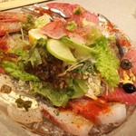 地金目入り鮮魚のカルパッチョ