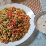 マルハバ デラ パキスタン レストラン - チキンビリヤニ、ライタ