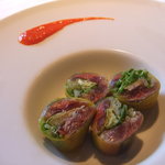 キメラ - ★ボンゴレジュースを含ませた生地で包んだ釧路産秋刀魚と香味野菜のインボルティーニ