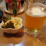 Sumibi Yaki Arashi - 生ビールとお通し