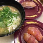 スシロー - 拉麺 大トロ 赤貝