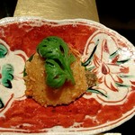 野嵯和 - ホタテの柿の種揚げ