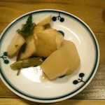 切り札 - 蕪の浅漬けとおひたし。