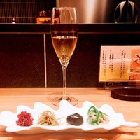 そばがみ - スパークリングと前菜4品