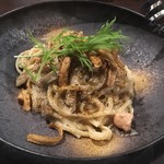 Osteria Alconto - たらこと牛蒡のスパゲティ 京七味風味1200円