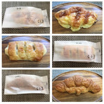 三日月屋 - クロワッサン チーズ 247円・クロワッサン アップル 226円・クロワッサン シナモン 215円