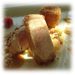 Shirogane Chez Tomo Natural Cuisine - 山形豚ロース肉のロースト 豚足のコロッケ添え