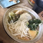 ひなたうどん - うどんはやや細麺で柔らかいです