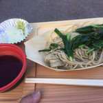 みっちゃんそば - 細めのそばがよいですねー(^ ^)ニラそば600円。