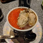 Maruchuu Kaitenzushi - 牡蠣といくらのあんかけ茶碗蒸し500円