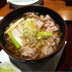 天ぷら 左膳 - 黒豚かけ蕎麦