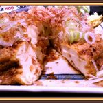 やきとん ひょっとこ - 厚揚げ焼きをパカっと