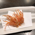 天ぷら岡本 - 天ぷら岡本(活車海老の足)