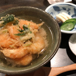 天ぷら岡本 - 天ぷら岡本(小海老のかき揚げの天茶漬)