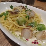 アサリと帆立のクラムチャウダーパスタ