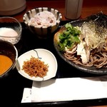 北新地 うの和 - 全部のせ蕎麦♪ ＋ 十穀じゃこご飯♪