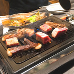 馬の手 - 弱火でしっかり焼きます。