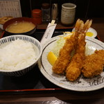 とんかつ とん平 - ヒレ・海老フライ盛り合わせ定食