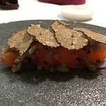 Ristorante SUOLO - トリュフで和えた鴨の生ハムとスコットランドサーモン