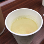 茶寮 報鼓 - おしるこ　梅昆布茶セット（麦こがし、白玉入り）450円