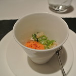 リストランテ カノフィーロ - 蒸しダコとササゲ、赤パプリカ