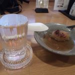 白鶴(燗)205円(税込)＆とり味噌大根煮173円(税込)