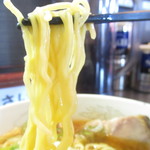 ラーメン ふくや - 醤油ラーメン５００円の麺のアップ【２０１８年１２月】