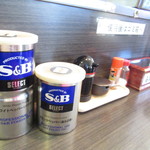 ラーメン ふくや - カウンターの上に【２０１８年１２月】