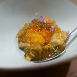 とく山 - 【蒸し鮑 うに ジュレ掛け】◎2018/11