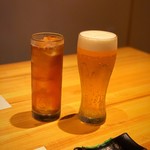 浅葱  - 生ビールとウーロン茶