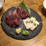 酒肴 北斎 - 桜肉三種盛り合わせ