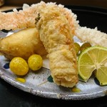 つる由 - 甘鯛の皮、アナシャコ？