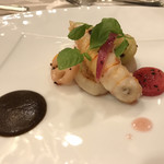 フェリエ - 赤座海老とホタテ貝柱ポワレ